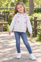 Girl's Pink Butterfly Printed Hooded Zipper Sweatshirt - 2