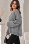 Women's Oversize V-Neck Soft Textured Knitwear Sweater - 4