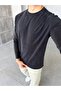 Washable Modal Fabric Basic Sweat m Black - 4