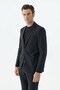 Black Slim Fit Mono Collar Suit - 4