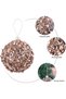 Luxurious Sequined Christmas Ball Ornaments, Champagne Pearl, 4.25 Inch Shatterproof Decorative Spheres, 4 Pack Set for Holiday Tree, Wedding, Party Decor - 5
