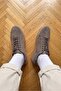 Leon 100% Genuine Leather Lace-Up Minimal Men's Sneaker Shoes - 5