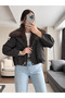 Fur Bomber Zippered Trench Coat - 4