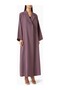 Modern Minimalist Notched Collar Abaya Reflects Elegance with Long Sleeves and Aline Silhouette