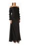 3D Floral-Applique Gown Off-The-Shoulder Women's Dress