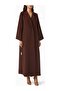Modern Minimalist Notched Collar Abaya Reflects Elegance with Long Sleeves and Aline Silhouette