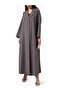 Modern Minimalist Notched Collar Abaya Reflects Elegance with Long Sleeves and Aline Silhouette - 2
