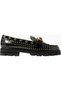 Mansion Stud Loafer, Luxury Men's / Women's Shoes with Black Patent Leather and Antique Metal Detail