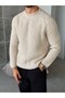 Reglan Sleeve Ribbed Knitwear Ecru