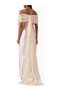 Crystal-Embellished Off-Shoulder Low-Cut Long Women's Dress - 3
