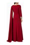 Embellished Cape Embroidered Cape Women's Dress - 4