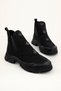 Women's Black Fur-Lined Cold-Resistant Comfortable Sole Boots Seferi2 - 3