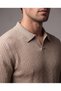 Men's chain pattern shirt collar knitwear - 2
