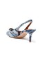 Denim Slingback Heeled Shoes Offering Classic Elegance - 3