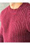 Reglan Sleeve Ribbed Knitwear Claret Red - 2