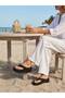 Kaila Women's Platform Wedge Heel 7cm Fabric Flip-Flops, Non-Painful Summer Pool Beach Slippers