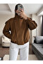 High Collar Double Breasted Buttoned Suede Jacket