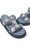 Crystal Stone Comfortable Denim Sandals - 5