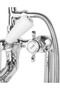 Hebbe Freestanding Tub Faucet, Retro Style, Chrome Finish, Handheld Shower Included, Stylish and Durable - 2