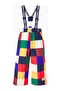 Multicolor Tiles Kids Ski Salopet Pants