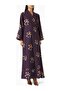 Revamp Your Professional Look with the Floral Patterned Cotton Abaya, Featuring Long Sleeves and a Notch Collar Detail.