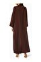 Modern Minimalist Notched Collar Abaya Reflects Elegance with Long Sleeves and Aline Silhouette - 3