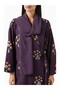 Revamp Your Professional Look with the Floral Patterned Cotton Abaya, Featuring Long Sleeves and a Notch Collar Detail. - 5