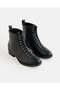 Girls Black Combat Ankle Boots - 2