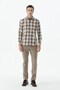 Brown Comfort Fit Buttoned Collar Checkered Lumberjack Shirt - 2