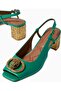 Chelsea Block Slingback 60 Heel Green Heels - 3