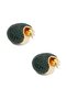 Pave Dome Earrings, Crystal Kup Style Earrings - 2