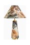Lulu Patterned Empire Table Lamp with Velvet Lampshade - 4