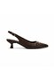 Zrct2 - buckled heeled women's shoes 4 cm brown - 3