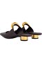Helena Pierced Mules Claret Red Vegan Leather Heeled Slippers, Stylish and Comfortable Design - 2