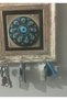 Natural Stone Printed Decorative Keychain |   Wall Mounted Key Hanger |   Evil Eye Bead Themed Home Decor with 3 Hooks - 6