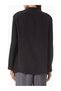 Mulberry Silk Long Sleeve Blouse with Panel Detail, Round Neckline and Elegant Design - 3