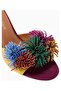 Pom Pom 70 Ankle Tie Sandals, Elegant Lace-Up Heeled Shoes with Suede Detail - 2
