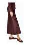 Michaela Burgundy Crystal Embroidered, Mesh Square Toe Buckle Mary Jane Women's Shoes - 2