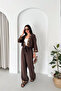 Ethnic Pattern Striped Suit - Bitter Brown Bitter Brown - 3