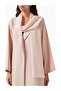 Modern Minimalist Notched Collar Abaya Reflects Elegance with Long Sleeves and Aline Silhouette - 4