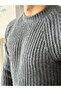 Reglan Sleeve Ribbed Knitwear Gray - 2