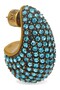Pave Dome Earrings, Crystal Kup Style Earrings - 3
