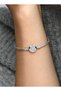 Signature Clip Charm Bracelet with Crown Detail – Silver Color Tarnish-Resistant Steel Zircon Stone Women's Bracelet