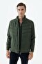 Green Comfort Fit Stand Collar Sports Coat - 4