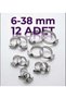 12Pcs Stainless Steel Hose Clamp in 6-38 mm