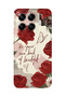 Xiaomi 17t Pro Compatible Red Rose Pattern Transparent Phone Case