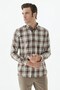 Brown Comfort Fit Buttoned Collar Checkered Lumberjack Shirt - 4