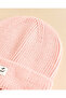 Women Pink Ribbed Cuffed Beanie - 3