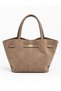 Mink Women's Genuine Suede Large Size Lockable Shoulder Bag - 4