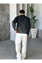 Transitional Pattern Crew Neck Knitwear Black - 5